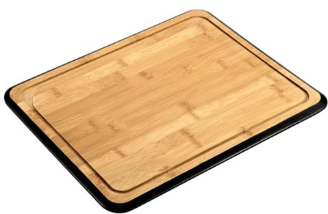 KESPER | Planche à découper, matériau: bambou, dimensions: 40 x 30 x 1,6 cm, couleur: marron, noir | 58290