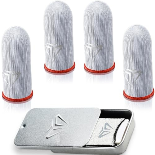 SIOPPKIK 4 Piezas Gaming Finger Sleeves - para el Juego móvil - PUBG Finger Sleeve - Finger Sleeve Gaming - PUBG Mobile Gaming Finger Sleeve - Guantes Gaming