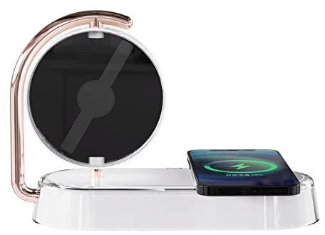 EDEDE Ventilateur d'hologramme 3D Projecteur holographique 3D à œil Nu Machine de publicité holographique Projection Verticale imagerie téléphone Portable Charge sans Fil pour Entreprises et fêtes