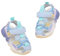 Sandales à Bouts pour Filles et garçons Chaussures d'été à Semelle Souple pour Enfants Mode Filles et garçon Chaussures de Plage pour bébé Sandales Fille Bout Métallique (Blue, 23)