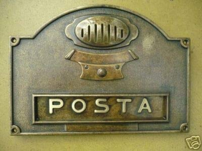 Plate Hole Letters Mail in Burnished Brass with Door Intercom System pulsantiera
