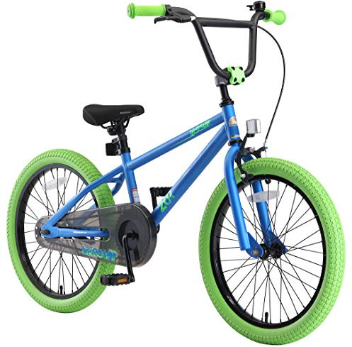 BIKESTAR Bicicleta Infantil para niños y niñas a Partir de 6 años | Bici 20 Pulgadas con Frenos | 20 Edición BMX BLU Verde