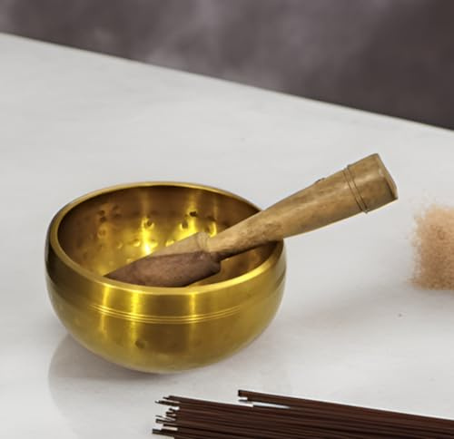 Purpledip Cuenco tibetano budista de metal para oraciones de meditación (10686)