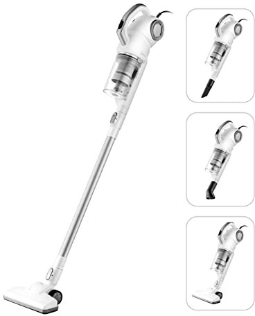 Midea MCS2045IT Aspirapolvere, Aspirapolvere Portatile Leggero 2 In 1 Con Cavo 5M, Potente Aspirazione 15Kpa, Soddisfa Varie Scene Di Pulizia - Bianco e Argento