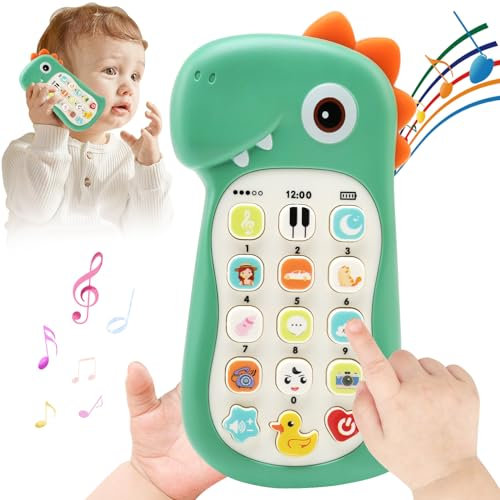 BelleStyle Baby Telefon Spielzeug, Baby Handy Spielzeug ab 1 Jahr, Musikspielzeug Spielzeughandy mit Musik Spaß Sound Smartphone Spielzeug Geschenk für Baby Kinder Jungen Mädchen 6 9 12 18 Monate