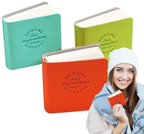 Petit carnet de croquis - Lot de 3 carnets de croquis aquarelle - Journal portable - 5 x 5 cm - Carré - Couleur pure - Petit carnet de croquis aquarelle - 36 pages - Bloc-notes pour croquis, dessins