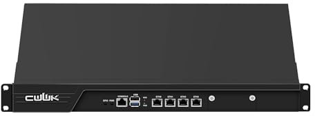 CWWK 1U N200 Firewall Appliance Rackmount PC, 4 Ports i226-V 2.5GbE LAN, 19” Rack Firewall Hardware, U2 OPNsense Homelab Server DDR5 8GB RAM 128GB SSD, PCI-E x8, Mini-PCIE, AES-NI