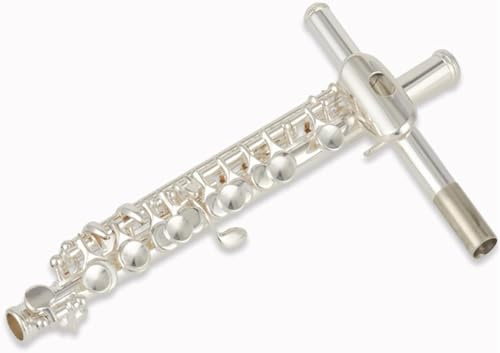 LABLADUO Flöjt, flöjter musikinstrument silverpläterad flöjt halv storlek C ton koppar vit silverpläterad flöjt musikinstrument nybörjare student Piccolo
