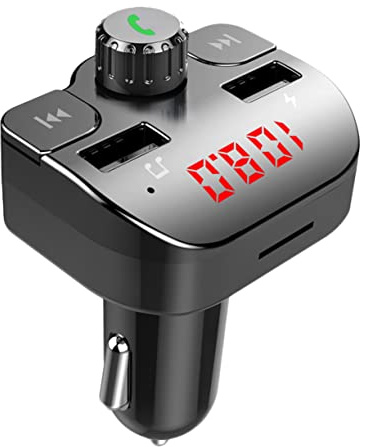 NUOBESTY Car Fm Player Wireless Mp3 Auto Music Player with Dual Usb Car Charger and Voltage Display for Vehicle Charging and Audio Playback