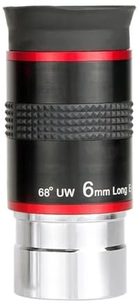 Teleskoptillbehör teleskop okular 1,25 tum 68° ultra vidvinkel 6 mm/9 mm/15 m/20 mm för astronomiskt teleskop (6 mm)