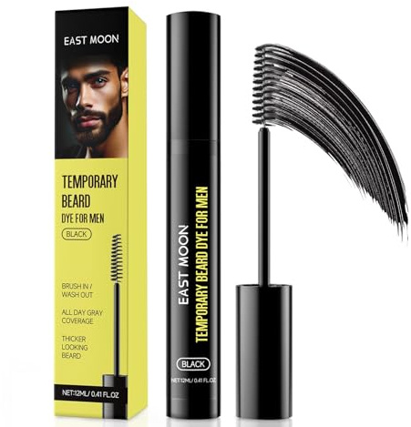Tintura per Barba e Sopracciglia Uomo,Colorazione Temporanea che tintura Facile da Usare,Della barba e dei baffi Colorazione per lo sguardo naturale,Risultato Naturale e Durevole