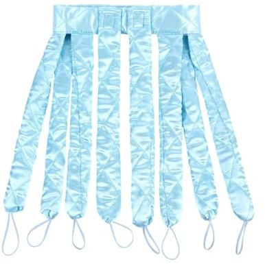 Tige de friser sans chaleur poulpe, boucles bandeau, ruban soie, formateurs vagues sommeil(A-Blue)