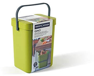 Perfetto PATTUMIERA UMIDO/RIFIUTI ORGANICI DA APPENDERE - coll. GINO - 5 lt. - Muschio