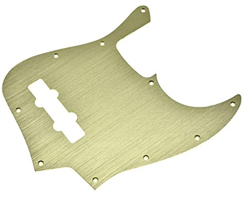 Dopro 10 hål modern stil metall anodiserad aluminium J bas pickguard passar amerikansk Fender Jazz J bas guld