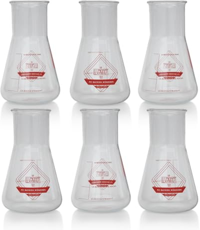 The Illusionist FC Bayern Monaco Edition Bicchiere | Set da 6 Bicchieri Gin & Tonic | Premium Becher Erlenmeyer | Perfect Serve | 250ml