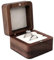 WisePoint Caja Anillo de Madera, Caja Anillo Compromiso Mini de Doble Ranura, Joyero Pequeño Cuadrada de Anillo, Elegante y Retro Organizador Anillos de Boda (Blanco)