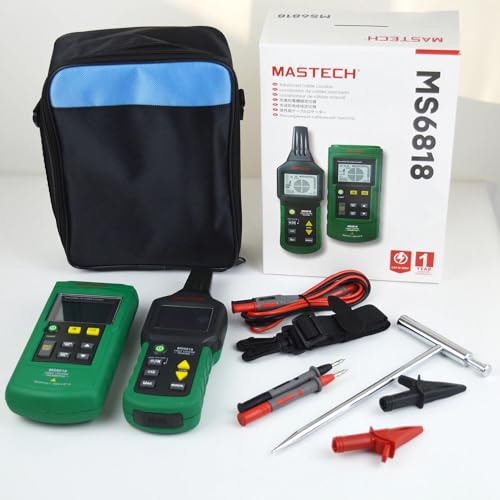 GuliTech MS6818 Tester per cavi di rete Tester per cavi professionali portatili Tracker per cavi Tracker per tubi in metallo localizzatore rilevatore linea tester tracker