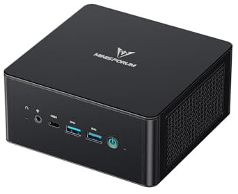 MINISFORUM UM890 Pro Mini PC Barebone with AMD Ryzen 9 8945HS (up to 5.2GHz) Mini Computers Mini Desktop Quad Display HDMI/DP1.4/USB-C, AMD Radeon 780M/Dual LAN 2.5G