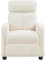 Yaheetech Fauteuil de Relaxation Chaise de Détente Siège de Canapé Fauteuil en Tissu Bouclette Doux avec Repose Pied/Chambre à Coucher/Home Cinéma/Salon Ivoire