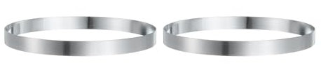 QUARKZMAN 2Pcs Anello per Torta Rotondo 21 x 2 cm in Acciaio Inossidabile Senza Saldature per Dolci Specchio Rivestito per Cottura Dolci frittella Inglesi Strumento