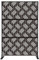 Pannello Traforato Decorativo in Metallo, separe divisorio da Esterno o Interno, Pannello frangivista, separé paravento in Acciaio, Design Moderno e Versatile (Motivo Trama, Nero)
