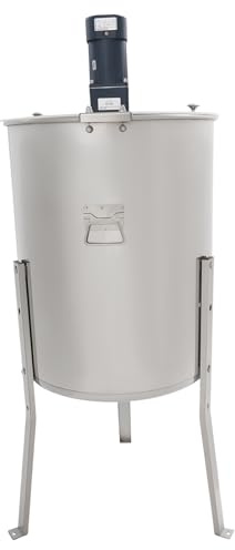 FENGLY Elektrisk honungsslunga med 4 ramar, 140 W, 220 V, 50 Hz, rostfritt stål, jonigextraktor, 270 varv/min biodlare, slunga med en hastighetsregulator, perfekt för biodlingsverksamhet för