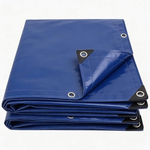 Lona Remolque 130 x 170 cm Antidesgarro, Impermeable, Protección UV, Resistente a La Intemperie, Resistente Al Moho Lona de Protección para Madera para Jardín, Remolque, Azul