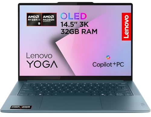 Lenovo Yoga Pro 7 14ASP10 14.5 Laptop | AMD Ryzen AI 9 365 | 32GB RAM | 1TB SSD | 3K OLED Display | AMD Radeon Graphics | Windows 11 Home | Blue
