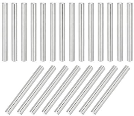 QUARKZMAN 22pz 5mm x 50mm, Cilindrica Perno in 304 Acciaio Inox, Spina Centraggio, Perno di Supporto in Metallo, Perni per Produzione Meccanica Industria Installazione Mobili, Argento