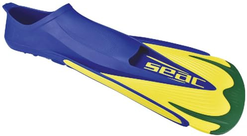 SEAC Unisex's Vela OH, Snorkeling and Pool Swimming Short Fins with Adjustable Strap,green,2/3 UK