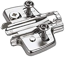 Hettich GAU05434 Embase à Excentrique vis pour Panneaux de Particules prémontées Dist.0 mm-Acier nickelé-9071670