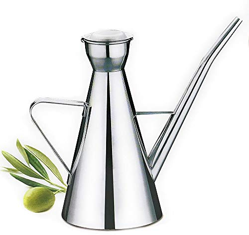 MGE – Dispenser olio/bottiglie di olio – Brocca olio – Acciaio inossidabile – argento – 500 mL