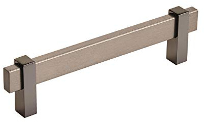 Amerock | Cabinet Pull | Black Brushed Nickel/Black Nickel | 5-1/16 inch (128 mm) Center to Center | Mulino | 1 Pack | Drawer Pull | Drawer Handle | Cabinet Hardware