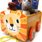 Spielzeugkiste aus Holz Löwe | 2-in-1-Zugwagen & Aufbewahrungsbox auf Rädern für Kinderzimmer/Schlafzimmer | Babytruhe für Kinderspielzeug, Spiel/Buchorganizer | Geschenke für Jungen & Mädchen
