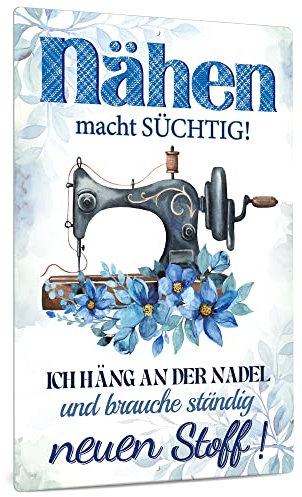 Putuo Decor nähzubehör Metallschild, lustige Wanddekoration, 20 x 30 cm Aluminium Metall Zeichen