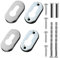 EODKSE 4 pcs de Cubiertas de Cerradura ovaladas para Puerta con Seguridad de Cubierta de Ojo de Cerradura y Tornillos para Cerradura Escudo de Seguridad, Protege tu Puerta y Llave Agujero con Estilo
