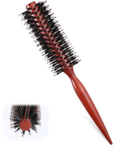 Giantree Spazzolacapello rotonda, setole di cinghiale, arrotolabile per asciugare i capelli volumizzanti, da viaggio per donne, bagnati o