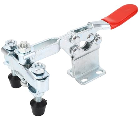 Tête de serrage horizontale à dégagement rapide, capacité de maintien de 500 lb, construction en fer robuste avec vis à pression réglable, conception autobloquante sécurisée pour