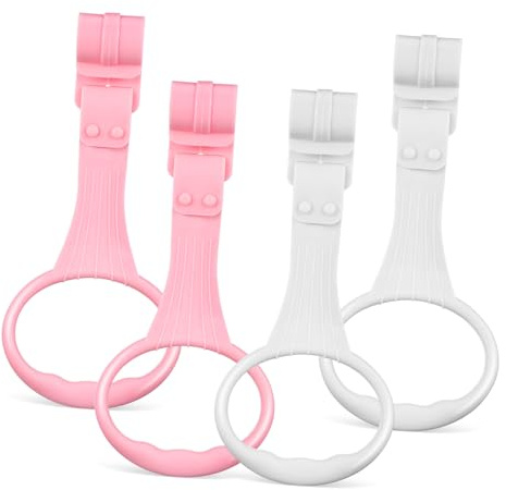ifundom 4 Anillos de Plástico para Bebés Asa Cómoda, Fáciles de Instalar, Ideales para Cuna y Parque de Juegos, Accesorios para Entrenamiento de Caminar