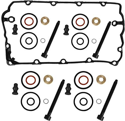 4 x Dichtungssatz BOSCH Einspritzdüse incl. Schrauben + VDD Ventildeckeldichtung Pumpe Düse Dichtsatz RepSatz Reparatursatz 1.9 2.0 TDI MOTORCODE BKC BMM BLS BPW BLT