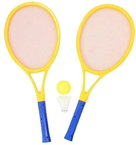 Giant Tennis Set Jumbo Soft Tennis Set. Ball Shuttlecock & 2 Bats Beach Toys
