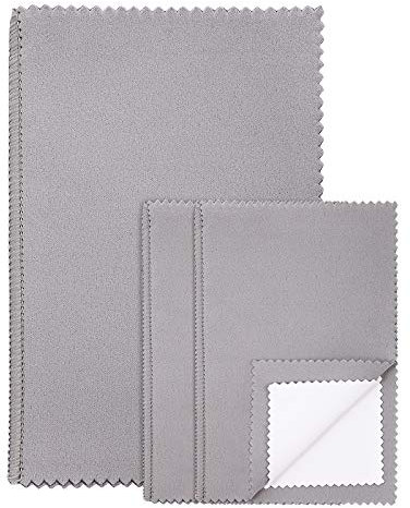 3er-Pack Silber-Poliertuch, hält Schmuck sauber und glänzend. (1 Packung 25,4 x 30,5 cm + 2 Packungen 15,2 x 20,3 cm)