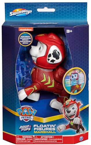 Swimways Paw Patrol Marshall Floatin' Figures, Swimming Pool Accessories & Kids Pool Toys, Paw Patrol Party Supplies & Water Toys for Kids Aged 3 & Up