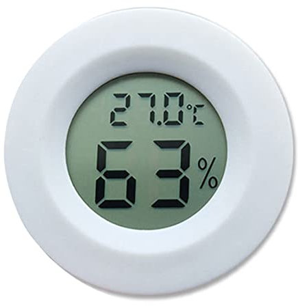adspow Digital Hygrometer Thermometer, Indoor, Mini, High Accuracy, for Baby Room, Living Room, Office (White)