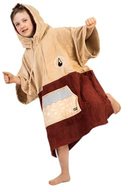 WAVE HAWAII Dunas,Poncho de Surf para Tallas de 120-150 cm, Poncho 100% algodón ecológico, Ayuda de Vestuario para natación, Playa, Surf, Poncho, Poncho de baño, Mujeres y Hombres, Multicolor