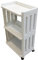 Storage Trolley Slide Out Rolling Cart Utility Slim Organiser Shelf on Wheels 3 Tier Narrow Places Mobile Shelving Unit Tower Rack for Bathroom Laundry Room Office Living Room Bedroom Kitchen, White