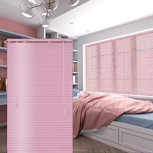 Sh000ad Aluminium-Jalousien –Metall,Rosa Verdunkelungs Fenster Tür- Rollo Faltrollo Sonnenschutz Jalousette,Wasserdicht Isolierte Raumverdunkelungsjalousien,mit Zubehör,Breite x Höhe (120x120cm)