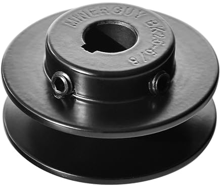 MINERGUY BK25-5/8 Pulley/Sheave, Cast Iron 2.6 OD, Single Groove Pulley V Style B Belt 5L for 5/8 Keyed Shaft