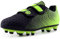 AQTDUAJ Fussballschuhe Jungen 29 Fußballschuhe Ohne Schnürsenkel Kinder Mädchen Stollenschuhe rutschfest Fußball Trainingsschuhe Sommer Outdoor Sportschuhe Schwarz-Grün