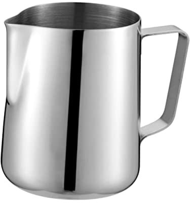 HOLIDYOYO Pichet à Mousse de Lait en Acier Inoxydable 600 Ml Tasse à Café à Fleurs Bec Verseur Anti pour Latte Art Gadget Cuisine Compatible Cafetières et Tasses à Espresso